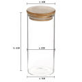 Luftdichtes Glas mit Holzdeckel aus Borosilikatglas